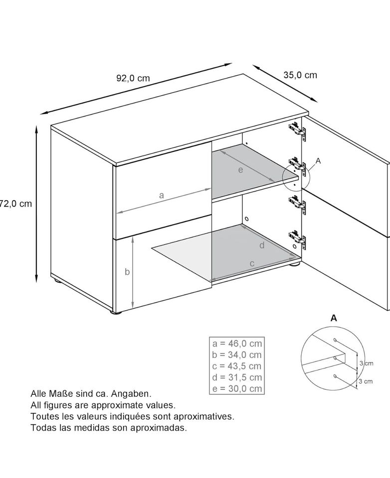 Highboard Sideboard Kommode Schrank Regal  Vitrine in Lemgo