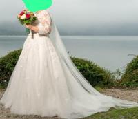 Brautkleid / Hochzeitskleid Gr. 44 bis 46 mit Schleier + Reifrock München - Ramersdorf-Perlach Vorschau