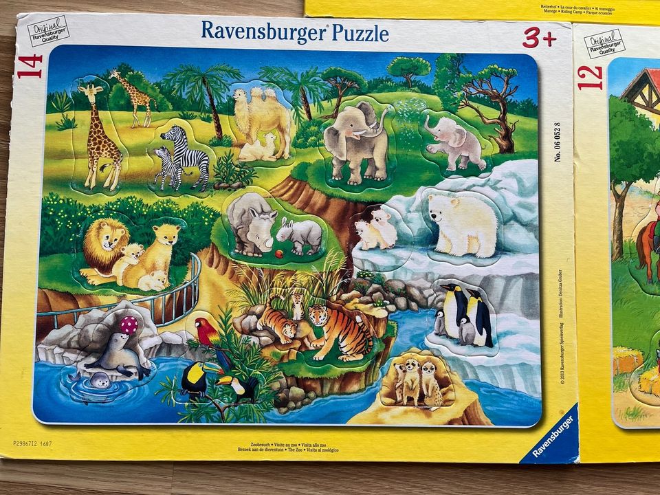 3 Rahmenpuzzle Ravensburger für zusammen in Rastatt