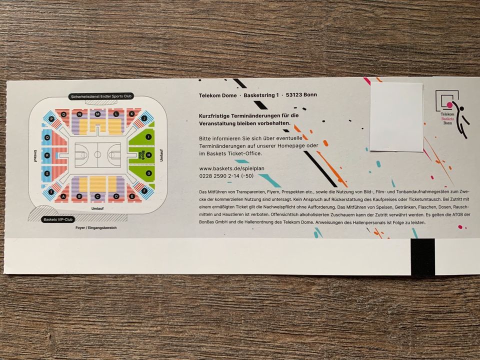 2 Baskets/Tickets /Europapokal - Heimspiel / Bonn Saison 2023/24 in Nachtsheim