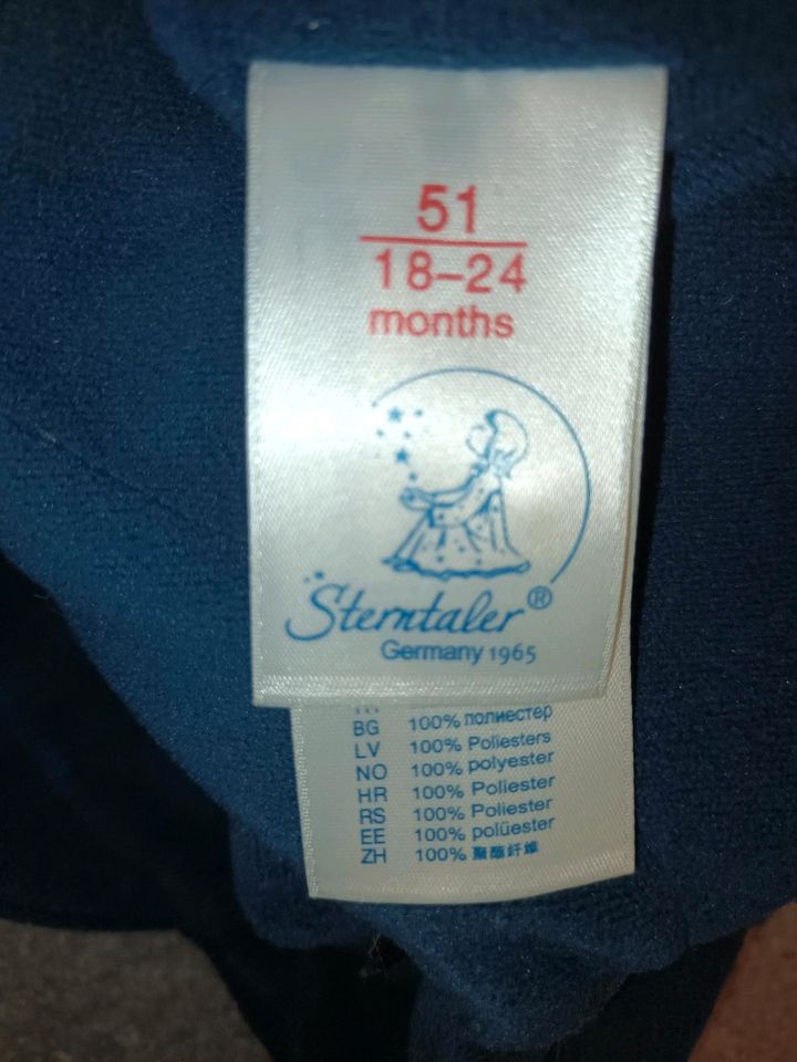 Sterntaler Fleece Mütze Schlupfmütze Gr. 51  18-24 Monate blau in Hamburg