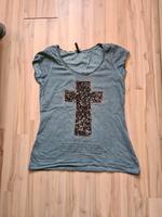 Grünes Key Largo T-Shirt Pailletten Größe L TOP Bayern - Sonnefeld Vorschau