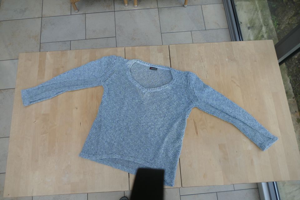 Street One Strick-Pullover 42 blau meliert Baumwolle Sommer-Pulli in Neuenkirchen