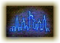 Neon Wandlampe Deko " New York Skyline" 3D Effekt Bayern - Ortenburg Vorschau