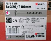 Würth Schrauben Scheibenkopf 8x320 Hessen - Ranstadt Vorschau