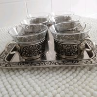 Tee Service Glas Silber Metall 50er Vintage München - Au-Haidhausen Vorschau