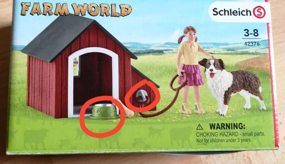 Schleich Farm World 42376 Hundehütte mit Hund und Mädchen in Wesseling
