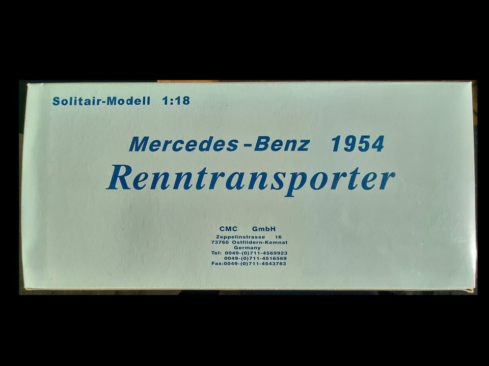 CMC M-036 Mercedes Benz Renntransporter 1954 OVP* 1:18 neuw. in Oberding