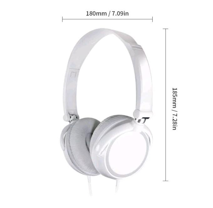 Kabel gebundene Kopfhörer 3 5mm Bass Stereo faltbar mit Mikrofon in Haan