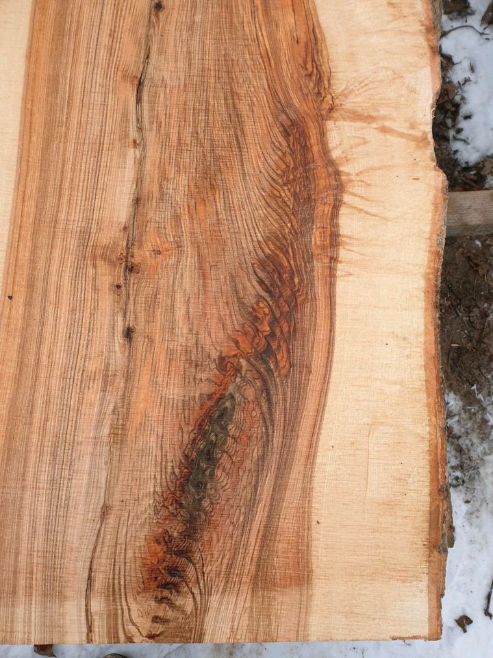 《☆ Esche massiv Holz Platte Esstisch Baumkante Wasch Epoxidharz in Groß Wittensee