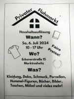 Privater Flohmarkt  - Hausauflösung Bayern - Marktredwitz Vorschau