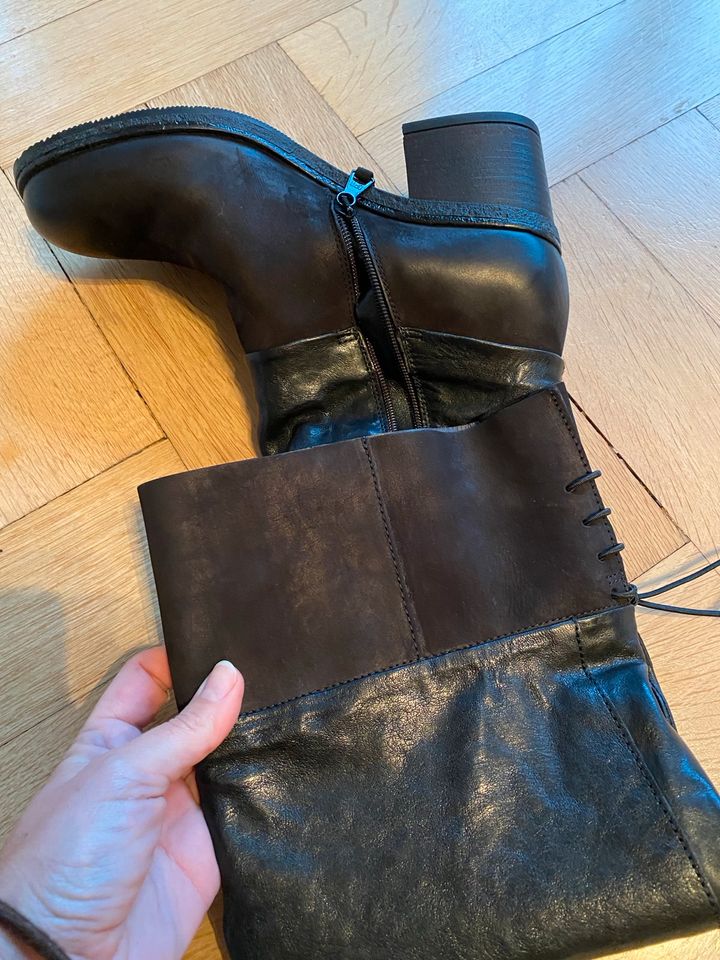 MJUS Overknee Stiefel Gr. 41 Schwarz Echtleder Neu OVP in Berlin