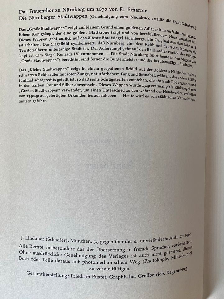 Franz Bauer „Alt-Nürnberg - Sagen, Geschichten und Legenden" in Nürnberg (Mittelfr)