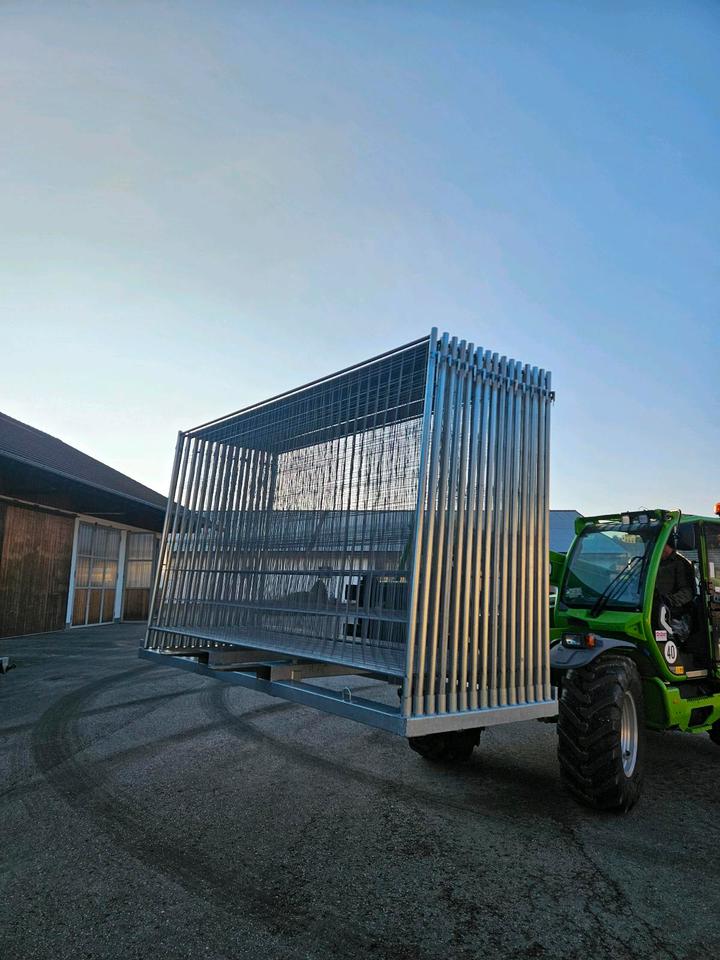 Neu! Bauzaunset mit Transportpalette, 26 Bauzaun mit Stein, Zaun in Engelsberg