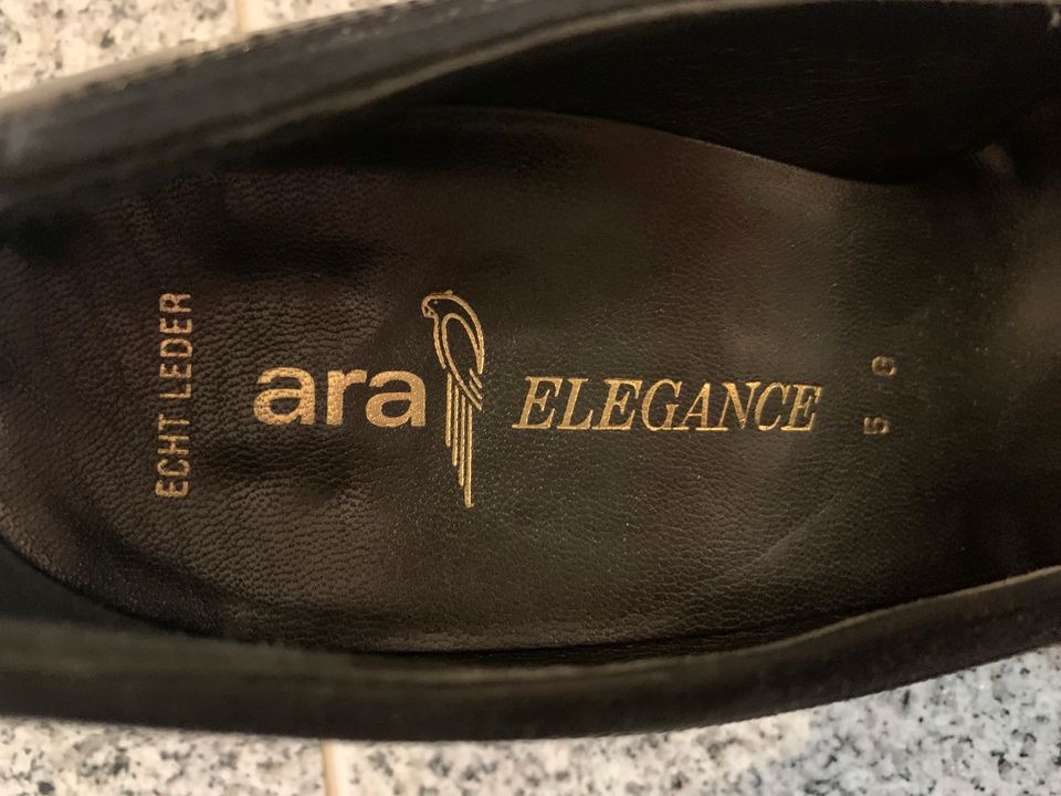 Ara Elegance, Leder, Pumps, Gr.38/5G, schwarz in Enger