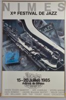 Nimes Xe Festival de Jazz 1985 / Original Vintage Poster / Sax Baden-Württemberg - Steinheim Vorschau