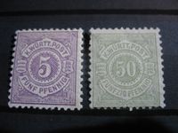 Briefmarken Württemberg MiNr. 45 und 51 je Falzrest Baden-Württemberg - Konstanz Vorschau
