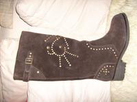 ASH Stiefel boots Wildleder Messing gold Nieten, Profilsohle neu● Düsseldorf - Eller Vorschau