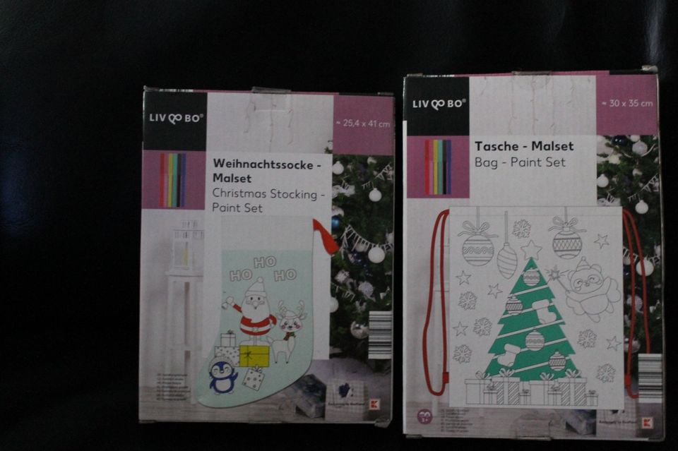 2 St. Weihnachtssocke - Malset & Tasche -Malset ** NEU & OPV in Heidelberg