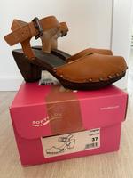 Softclox Clogs Sandalen 37 38 Leder Cognac Skandi Schleswig-Holstein - Flensburg Vorschau