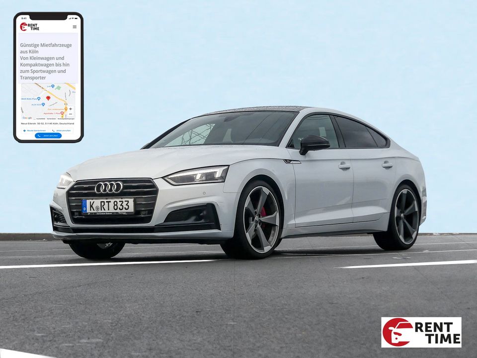 Auto mieten/ Audi A5/ S-Line/ Autovermietung/ Rent Time in Köln