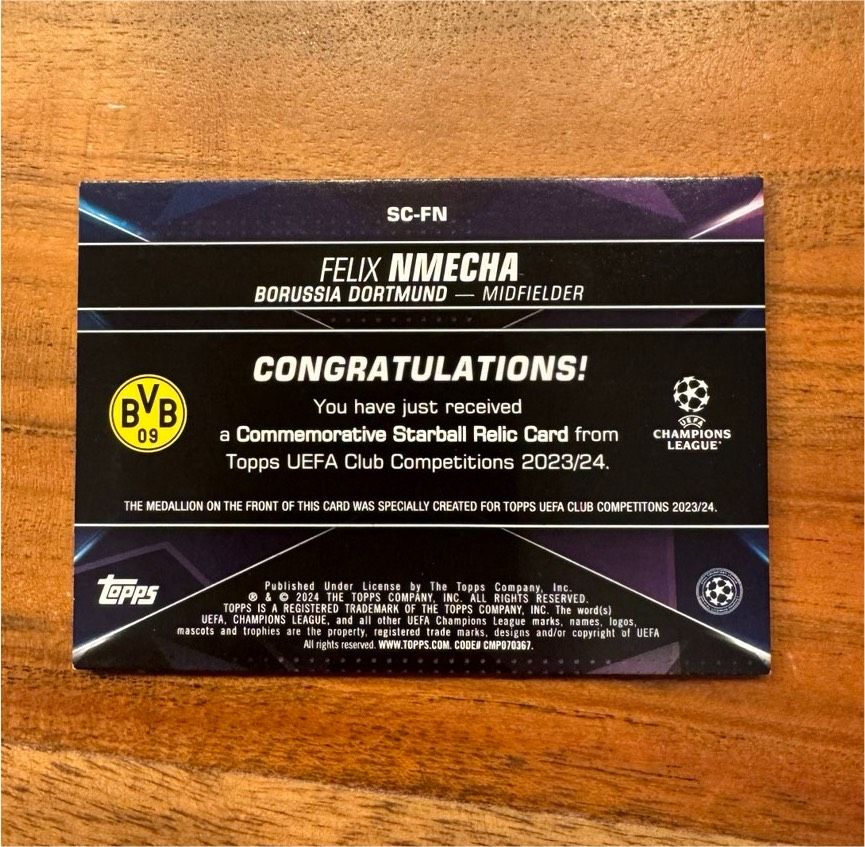 Topps Dortmund NMECHA Spezialkarte in Garbsen