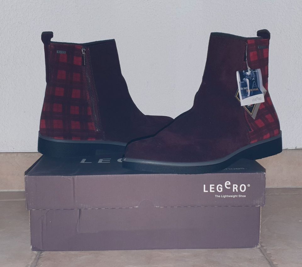 Boots/Stiefeletten von Legero, rot, Gr. 42 - NEU + OVP in Rees