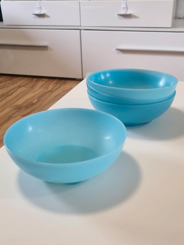 Tupperware Schüssel Set blau 700ml in Stein-Neukirch