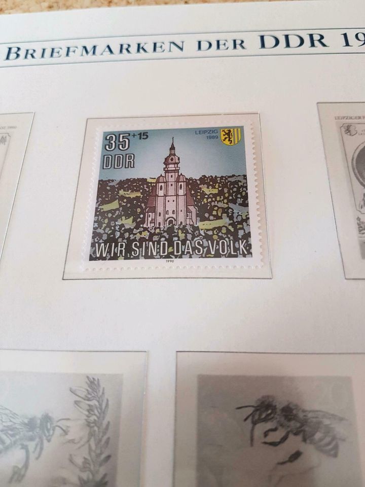 DDR 1990 Briefmarken und Block ungestempelt in Fünfstetten