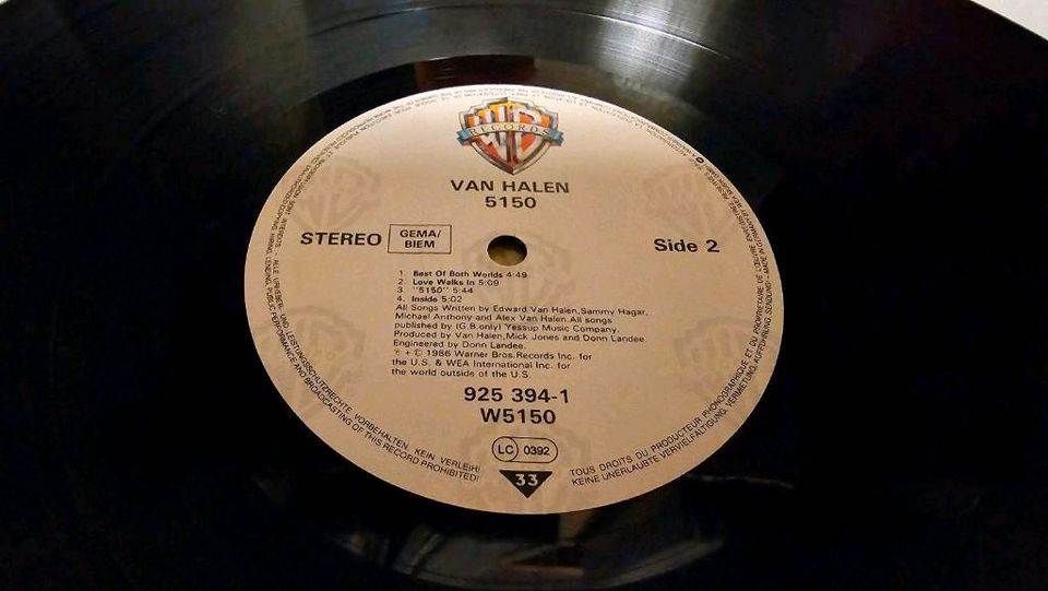 LP '1986' VAN HALEN 5150 +BONUS: in Pinneberg