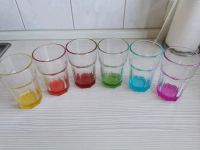 6 Gläser Regenbogen Farben 250ml Saarland - Blieskastel Vorschau