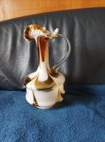 Murano-Vase aus braunem - weißem Wirbelglas, Deutsch, 1970er Hessen - Kelkheim Vorschau