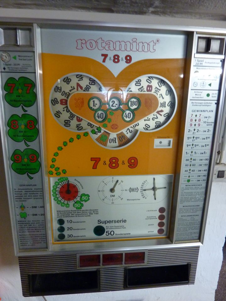 GELDSPIELAUTOMAT ROTAMINT VON 17 .01 .1974 in Herborn