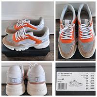 Marc O'Polo Sneaker Orange Beige Weiß Leder 42 Niedersachsen - Südbrookmerland Vorschau