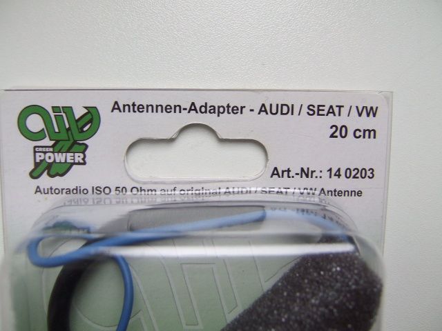 Antennen Adapter für AUDI SEAT VW 20cm Autoradio ISO 50 Ohm in Berlin