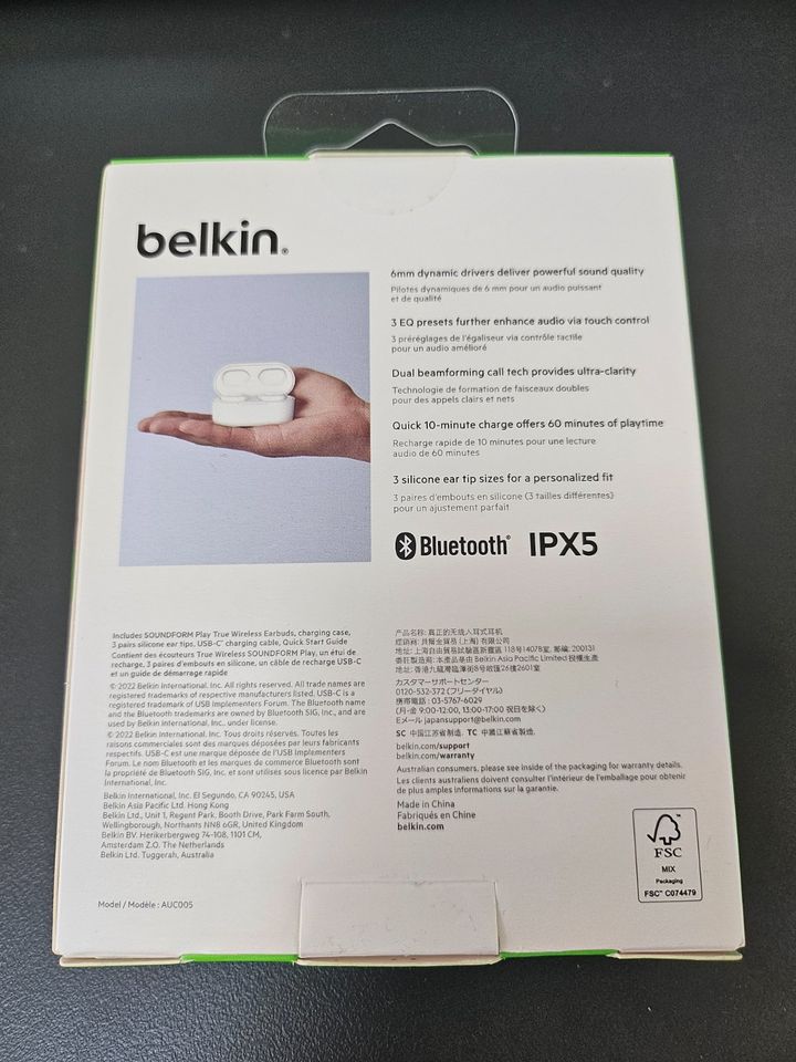 Belkin Earbuds Bluetooth IPX5 Kopfhörer in Kiel