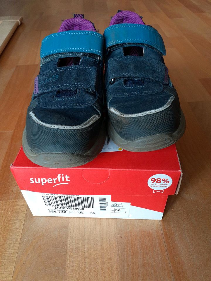 Halbschuhe Sneaker Turnschuhe Superfit blau pink in Norderstedt