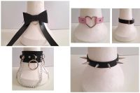 5 Choker SET schwarz pink Herz Kette Halsband Cosplay Punk E-Girl Rheinland-Pfalz - Grünstadt Vorschau