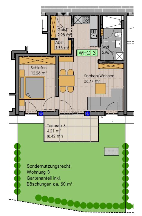 Direkt vom Bauträger! Wohnungen in Erkheim. Wohnung 3 von 15. Fertigstellung Sommer 2025 in Erkheim