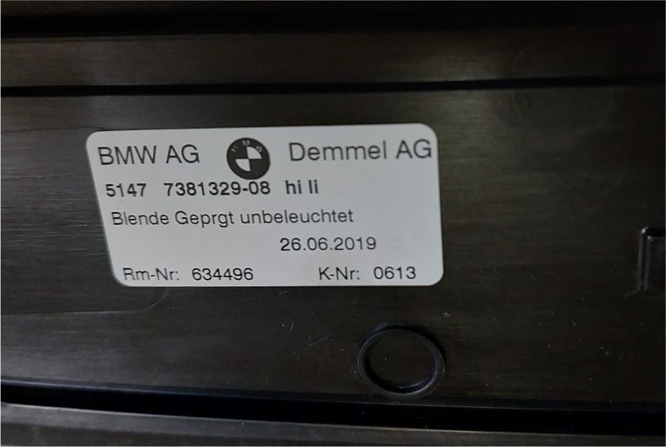 Original BMW Blende Einstieg hinten links 7381329 F43.3 in Werne