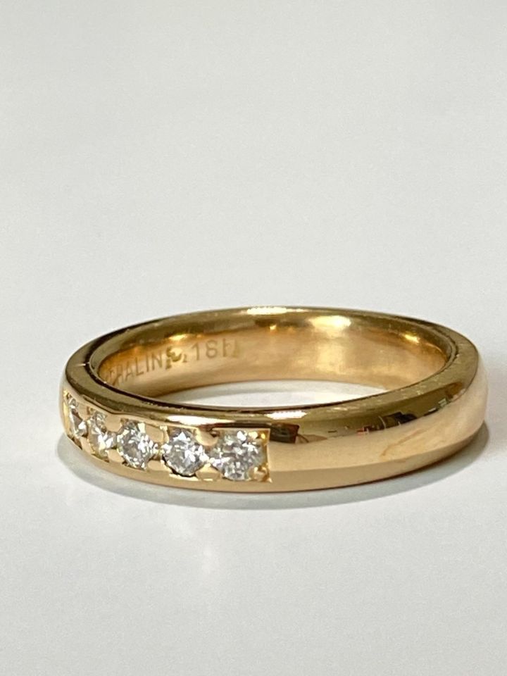 Wunderschöner 750 er Gelbgold Ring mit 0.25 ct Diamanten in Kelheim