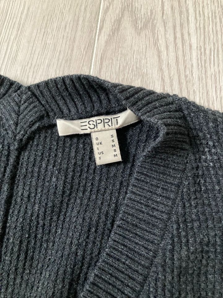 Esprit Pullover Strickjacke BW mit Kaschmir antrazit Gr. S in Frankfurt am Main