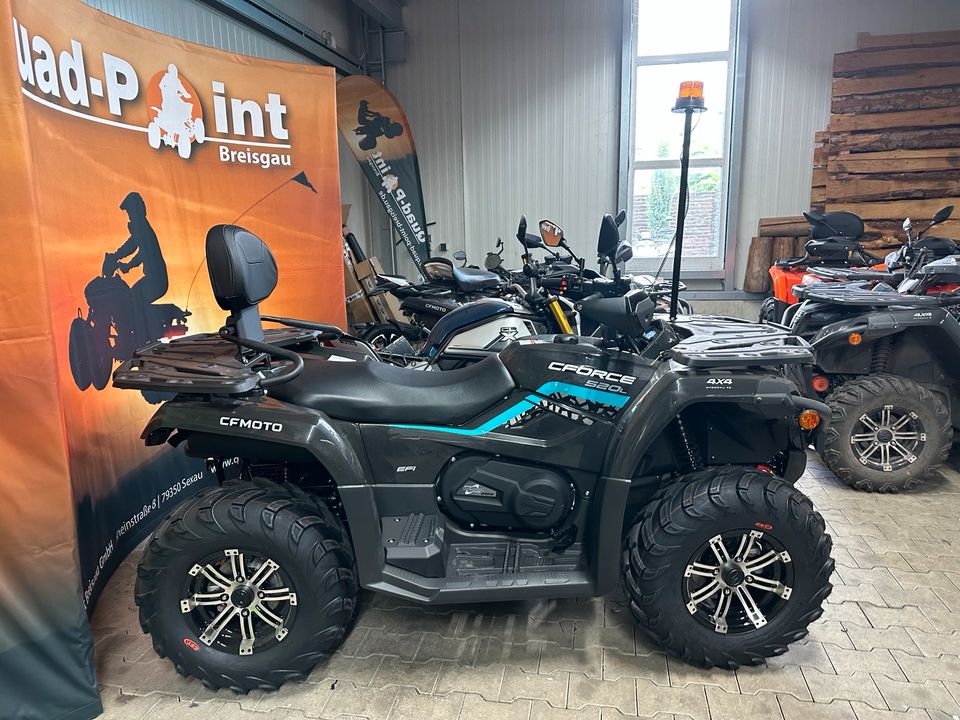 Quad ATV CF Moto C Force 450 DLX LOF Schneeschild Streuer Räumfah in Sexau