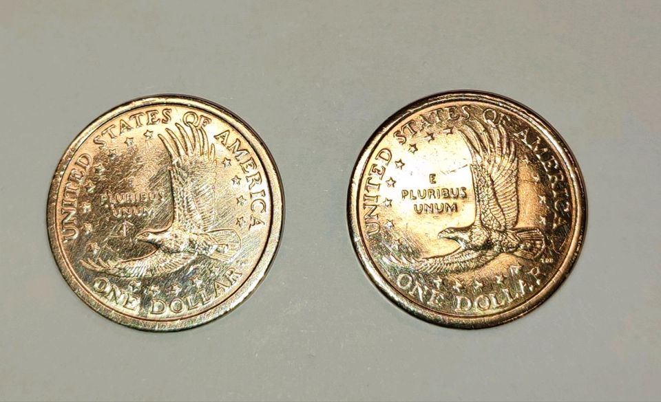 2 Münzen 1 US Dollar in Spergau