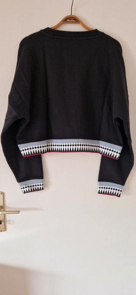 Versace Jeans Crop Oversize Sweatshirt/Pullover schwarz XL/42 in Duisburg