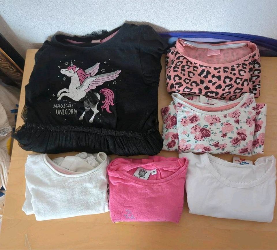 Langarm Kleidchen & Shirts, Hosen, Pulli, Unterhemden  110/116 in Wolferstadt