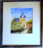 Original-Aquarell "Schloss Liedberg" Nordrhein-Westfalen - Mönchengladbach Vorschau