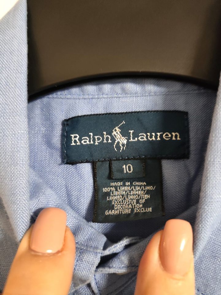 Ralph Lauren Hemd blau Gr. 10 (137-147) in Moosburg a.d. Isar