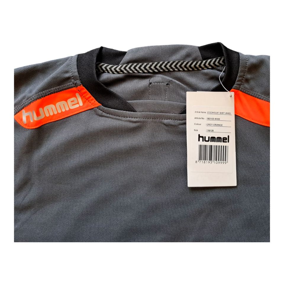 Hummel Kinder Sport T-Shirt Training Grau Gr. 116/128 Flock NEU in Minden