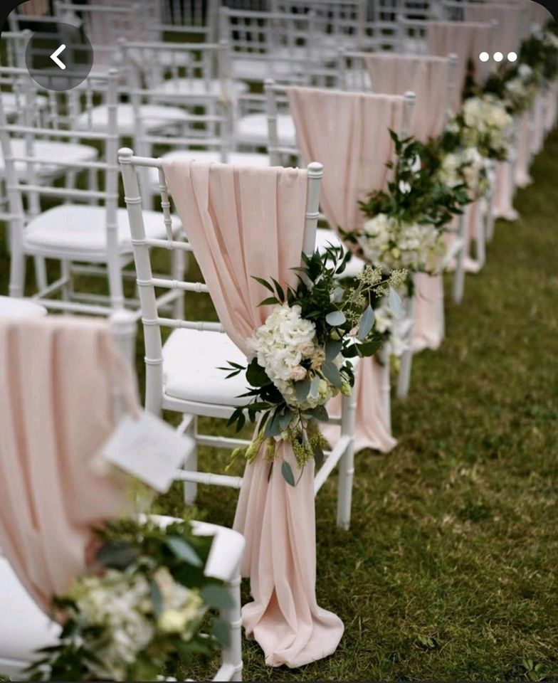 Verleih/Mieten!!! Hochzeit Chiffon Stuhlschleifen 2 Farben in Münstertal